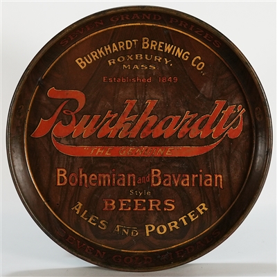 Burkhardts Bohemian Bavarian Style Beer Ale Porter Tray RARE