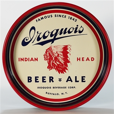 Iroquois Famous Since 1842 Indian Head Beer Ale Tray