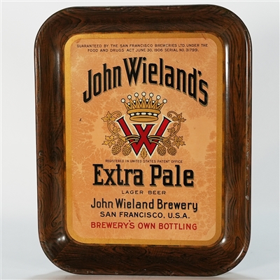 John Wielands Extra Pale Lager Beer Tray