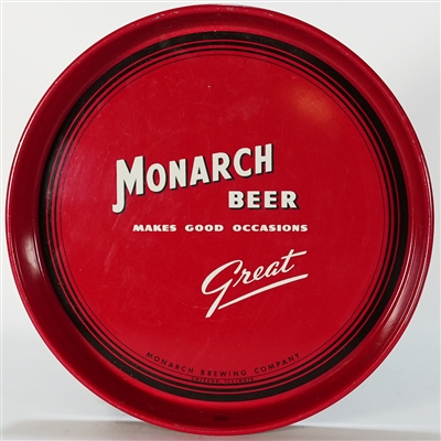 Monarch Beer Makes Good Occasions Great Tray