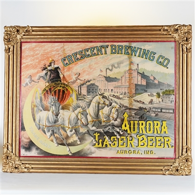 Cresent Brewing Aurora Lager Factory Scene Lithograph IMPRESSIVE