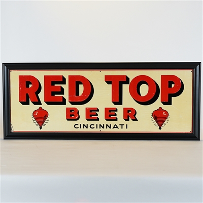 Red Top Beer Cincinnati Embossed Tin Sign CLEAN