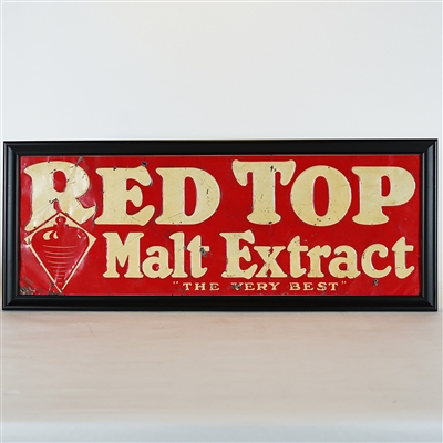 Red Top Malt Extract Very Best Embossed Tin Prohibition Sign
