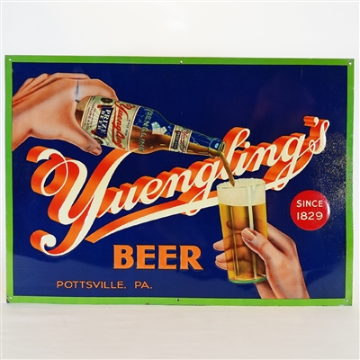Yuenglings Prize Beer Since 1829 Ebmossed Tin Sign