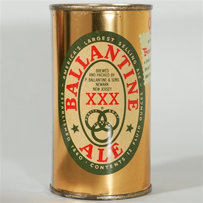 Ballantine Ale Flat Top A15 TAX TOP 33-18