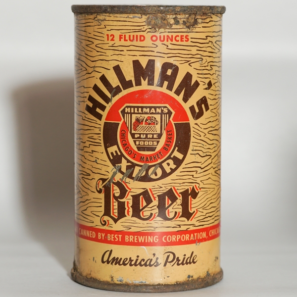 Hillmans Export Beer OI Flat Top 82-16
