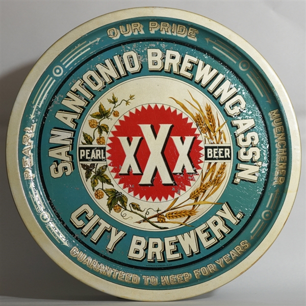 San Antonio Brewing Assn Serving Pre-prohibition Tray SCARCE 
