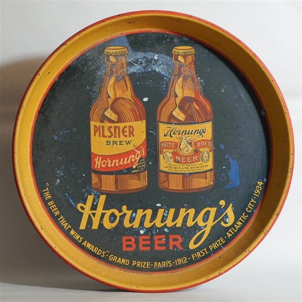 Hornugs Beer Steinie Bottles Advertising Tray 