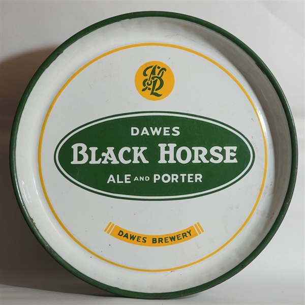 Dawes Black Horse Porcelain Serving Tray 