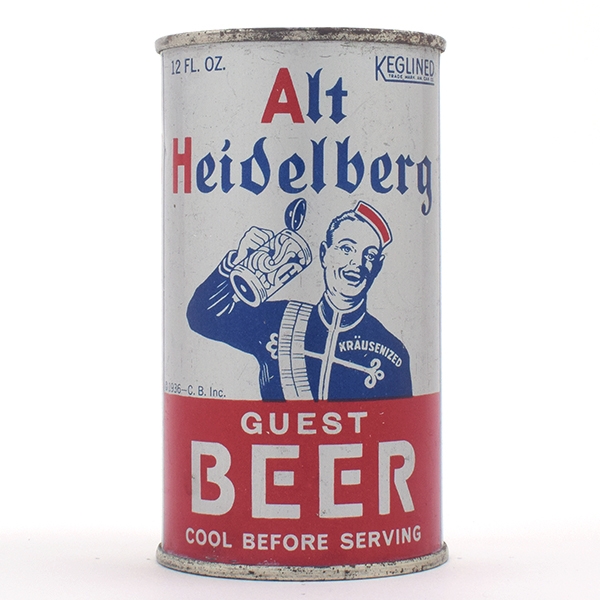 Alt Heidelberg Guest Beer Opening Instruction Flat Top