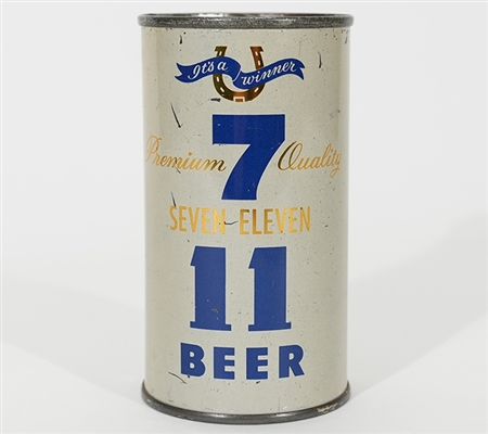 Seven Eleven 7-11 Beer Flat Top OVAL KEGLINED 132-27