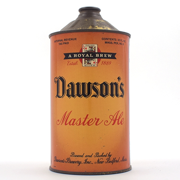 Dawsons Master Ale Quart Cone Top TUFF CLEAN 206-9