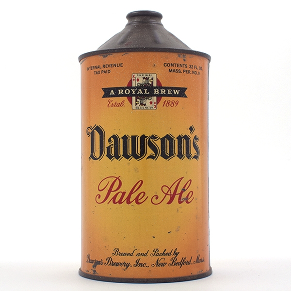 Dawsons Pale Ale Quart Cone Top SCARCE 206-10