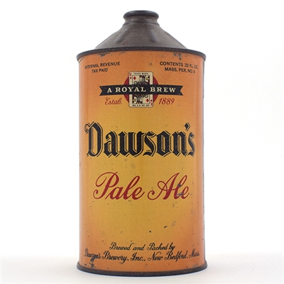 Dawsons Pale Ale Quart Cone Top SCARCE 206-10