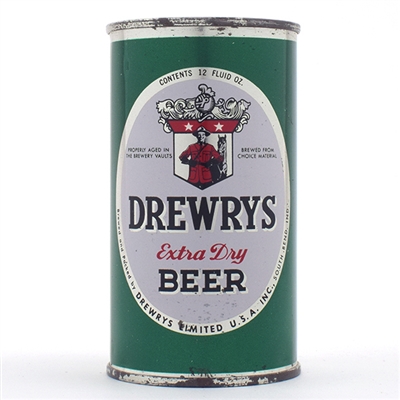 Drewrys Beer Sports Green Flat Top UNLISTED OVAL