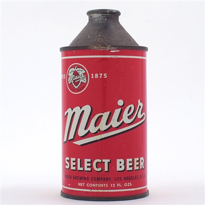 Maier Beer Cone Top WHITE TEXT 173-12