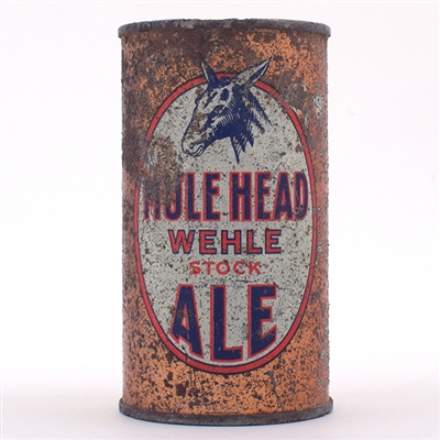 Mule Head Ale Instructional Flat Top WHITE ENAMEL RARE 546