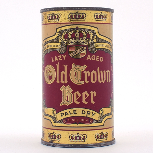 Old Crown Beer Opening Instruction Flat Top 105-16