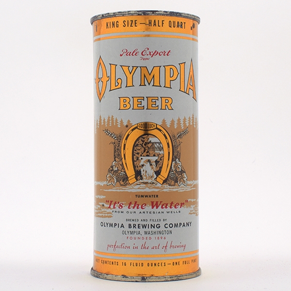 Olympia Beer Half Quart Flat Top 233-15