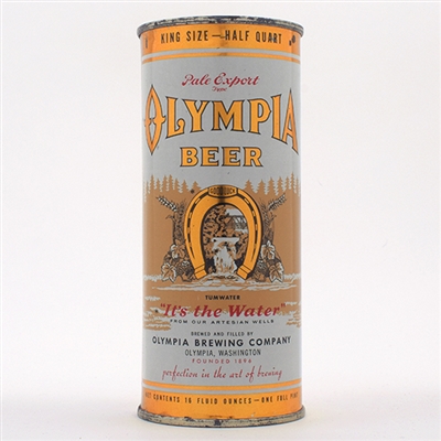 Olympia Beer Half Quart Flat Top 233-15