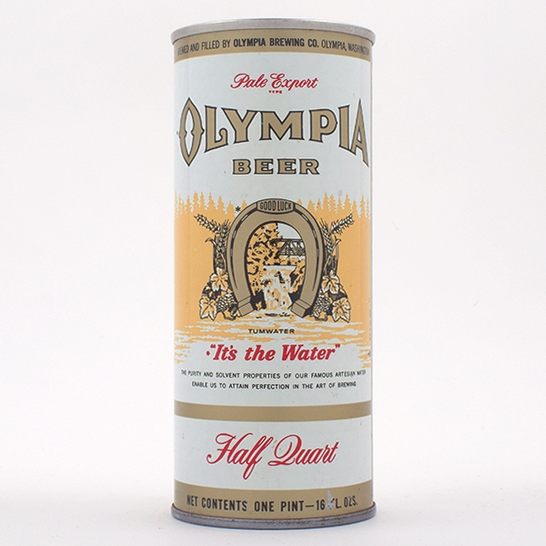 Olympia Beer Half Quart Pull Tab ENAMEL 160-13