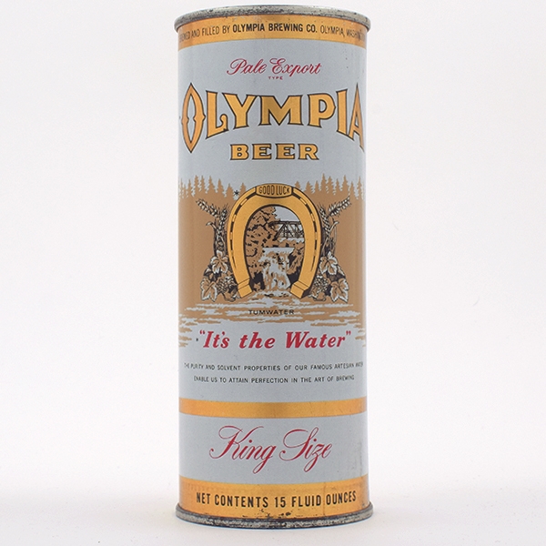 Olympia Beer King Size 15oz Flat Top 233-17