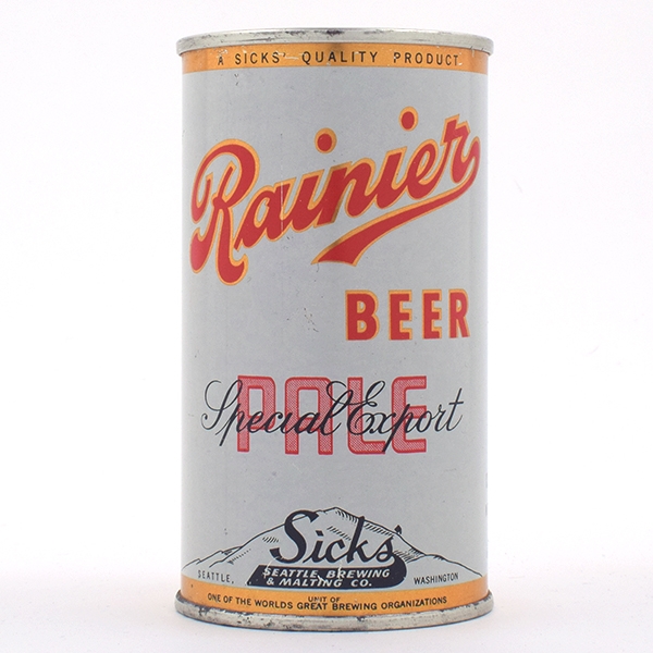 Rainier Beer Opening Instruction Flat Top NO TREES 118-10