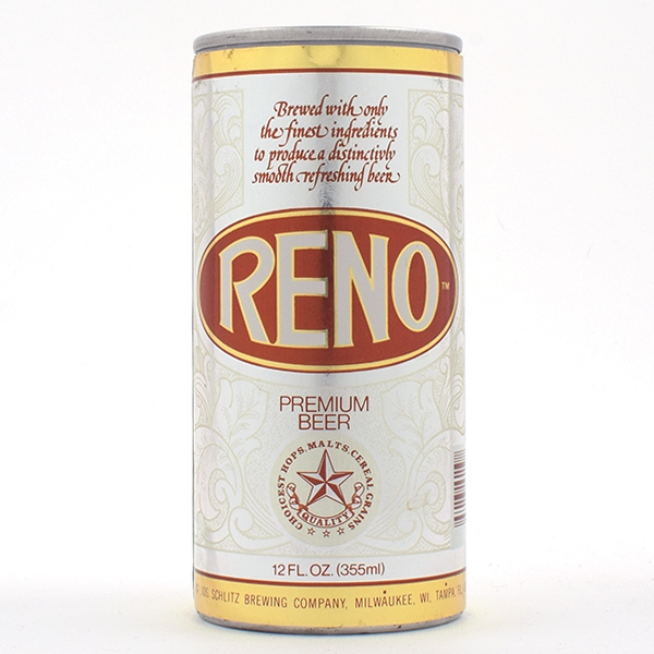 Reno Beer Test Tall 12 oz Foil Label Pull Tab 239-40