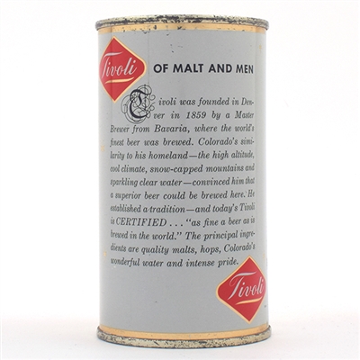 Tivoli Beer Flat Top MALT AND MEN AMERICAN TOUGH 139-1