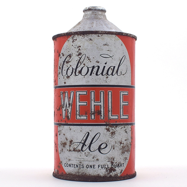 Wehle Colonial Ale Quart Cone Top NO OUTLINE 220-16