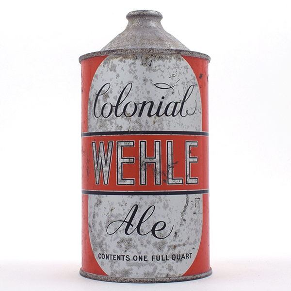 Wehle Colonial Ale Quart Cone Top SILVER OUTLINE 220-16