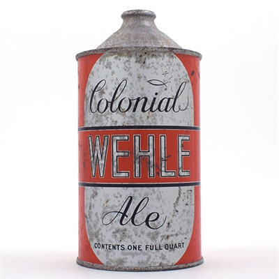 Wehle Colonial Ale Quart Cone Top SILVER OUTLINE 220-16