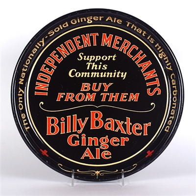 Billy Baxter Ginger Ale Merchants 1930s Serving Tray CLEAN