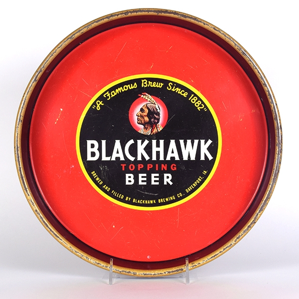 Blackhawk Beer 1940s Serving Tray