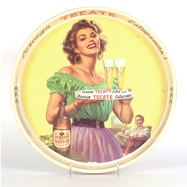 Tecate 1950s Mexican Serving Tray