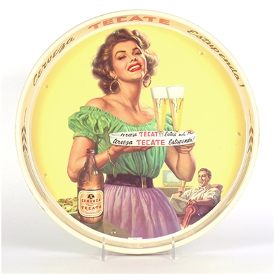 Tecate 1950s Mexican Serving Tray