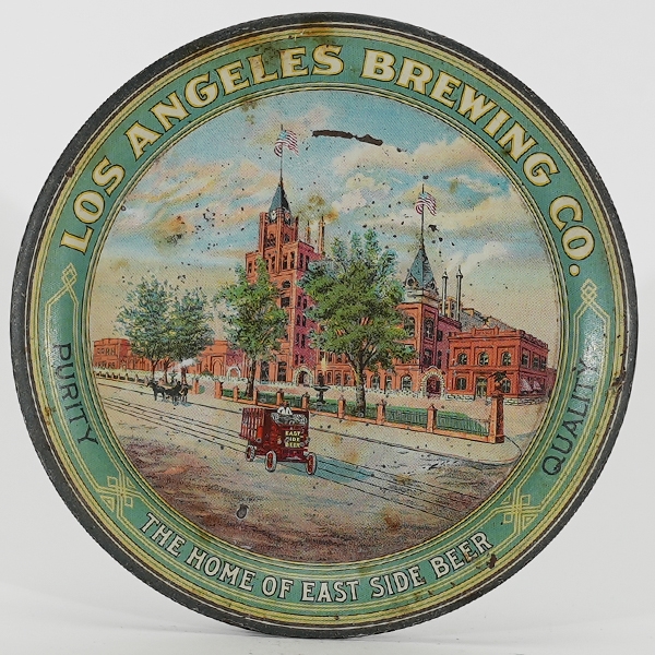 Los Angeles Brewing Factory Scene Pre-prohibition Tip Tray