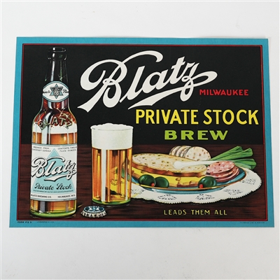 Blatz Old Heidelberg Private Stock Brew Small Litho MINTY