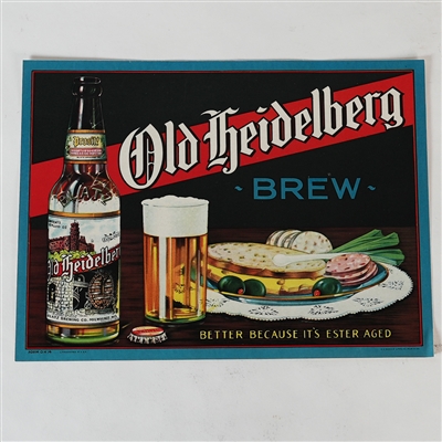 Blatz Old Heidelberg Brew Prohibition Lithograph MINTY