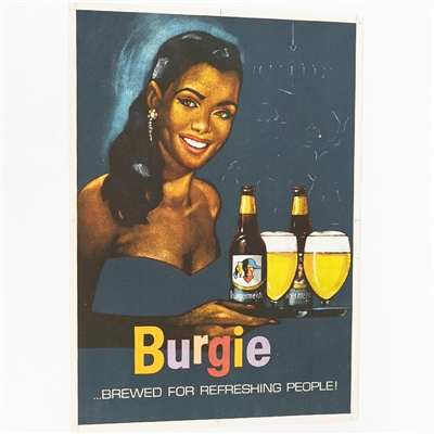 Burgermeister Burgie Brewed Refreshing People Waitress Velvet Lithograph