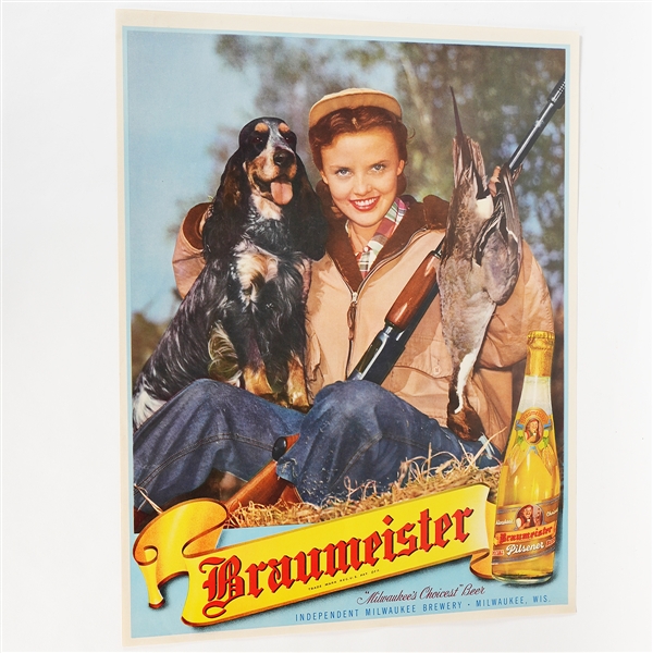 Independent Braumeister Woman Gun Dog Hunting Lithograph MINTY