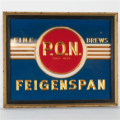 PON Feigenspan Fine Brews Debossed ROG w Inserts Sign SHARP