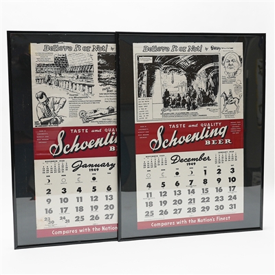 Schoenling RIPLEY Believe It or Not 1949 Framed Calendar