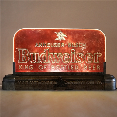 Anheuser Busch Budweiser King Bottled Beer Illuminated Sign