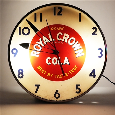 Royal Crown Cola Illuminated Telechron Advertising Clock