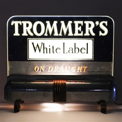 Trommers White Label Draught Illuminated Advertising Sign