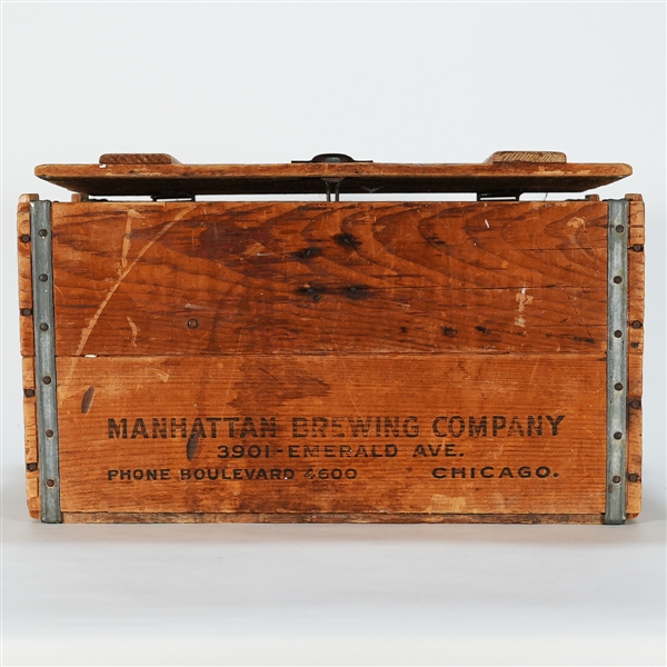 Old Manhattan Wooden Lidded Beer Crate