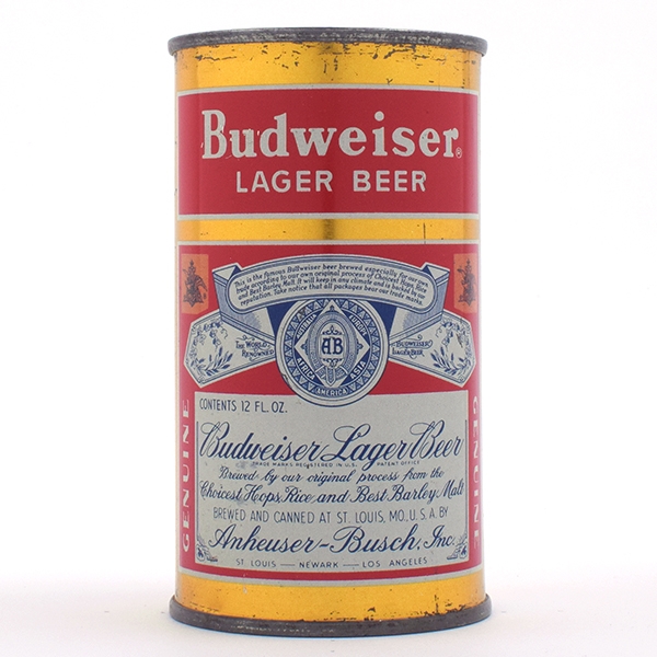 Budweiser Beer Flat Top ST LOUIS 3 CITY MD TAX LID 44-11