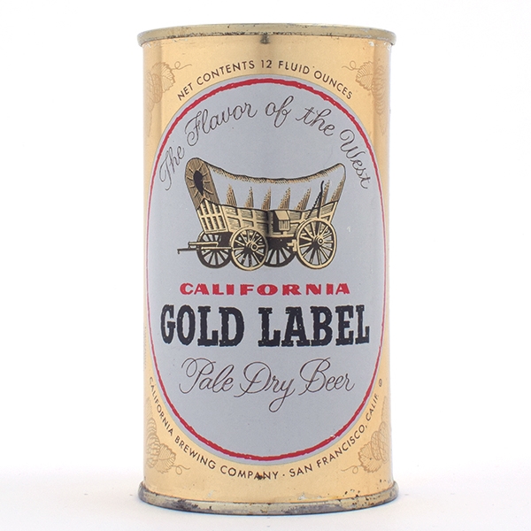 California Gold Label Beer Flat Top BROWN TEXT 47-37