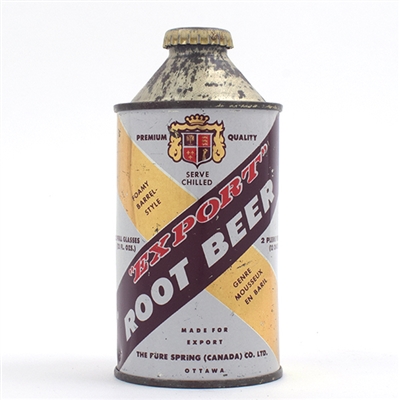 Export Root Beer Soda Canadian Cone Top